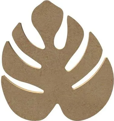 Zdjęcie produktu dla Tropikalny liść wykonany z drewna MDF do dekoracji - 15 cm
