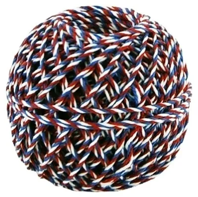 Zdjęcie produktu dla Motouz bavlněný, Trikolora, návin 60 m, 72x9 tex, klubko 40 g