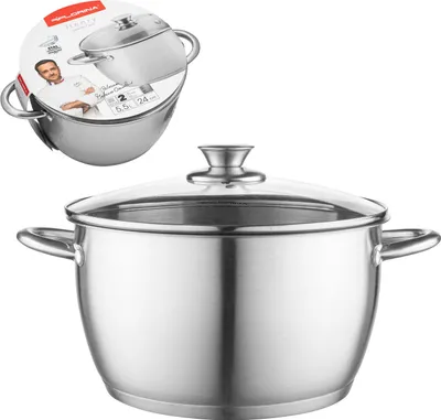 Obrázok produktu pre Smaltovaný hrniec s pokrievkou, 24 cm, 5,5 l, Henry