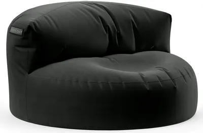 Produktbild von Green Bean® Sitzsack Sofa mit Füllmaterial - Lounge im Sitzsack-Design 90x50cm mit ergonomischer Rückenlehne & waschbarem Bezug - Indoor und Outdoor geeignet in Schwarz