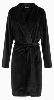 Immagine prodotto di Accappatoio da donna Emporio Armani, in chenille, colore nero, taglia L