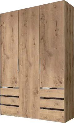 Immagine prodotto di Armadio Level con ante a battente e cassetti, finitura a scelta: rovere a doghe