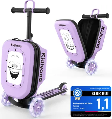 Produktbild von Kidiyana Kinderroller mit Koffer isporter K3 - Lila