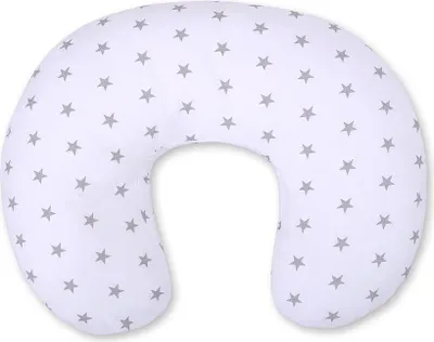 Immagine prodotto di Cuscino per allattamento Croissant - Cuscino per allattamento - Ergonomico e traspirante - Sostegno ottimale della schiena - Grigio