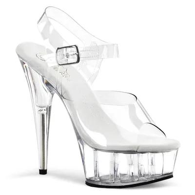 Produktbild von DELIGHT-608 Damen Sandale von Pleaser, Transparent  , EU 37, US 7