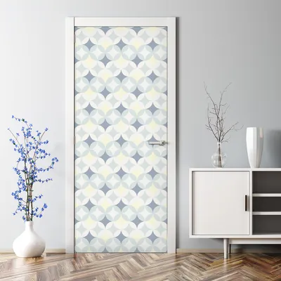 Produktbild von Dekorative Türaufkleber Aufkleber selbstklebend Klebefolie Abnehmbarerdeko Abstraktes Gelb 85 x 200 cm