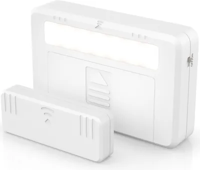 Immagine prodotto di BEARWARE Luce per armadi, illuminazione interna a LED per armadi, luce per cassetti, luce a sensore, sensore magnetico, compatto, LED integrato, bianco caldo, illuminazione per armadi con sensore di movimento