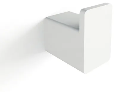 Productafbeelding van Minimalistische set van 3 kleerhaken PALO, van metaal, wit, merk Metallbude