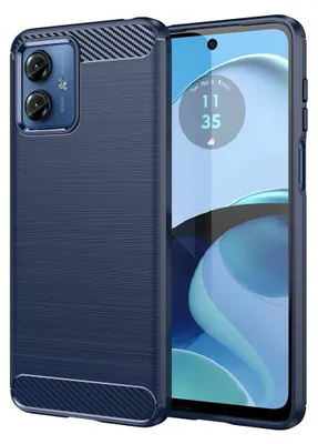 Produktbild von König Design Hülle kompatibel mit Motorola Moto G14 Kunststoff Soft Handyhülle - Handy Case Blau