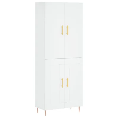 Immagine prodotto di Credenza Bianca 69,5x34x180 cm in Legno Multistrato