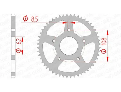 Produktbild von AFAM Kettenrad Stahl Standard - 420