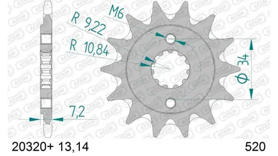 Produktbild von AFAM Kettenritzel 20320+13 Vorne für HONDA MOTORCYCLES CBR Stahl