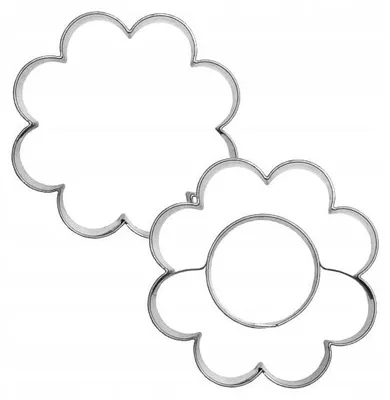 Produktbild von EkoForemki 2 Blumen-Ausstecher Plätzchenform 5,2 cm