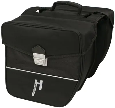 Produktbild von Haberland Doppeltasche E-Bike L schwarz - geräumige Gepäckträgertasche für E-...