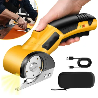Produktbild von Kartonschneider, Elektrische Schere, Kabelloser Rollschneider, für Karton, Pappe, Teppich, Leder, Filz, Kunststoff