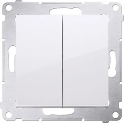 Obrázek produktu pro Dvojitý Křížový Konektor Bez Piktogramu (Modul) 10Ax 250V, Rychlospojky, Bílý Dw7/2.01/X/11