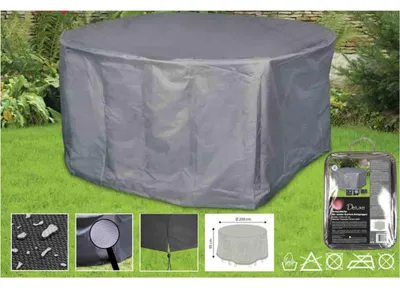 Image de Housse Salon de Jardin Ronde, Protection 200x95cm, Étanche