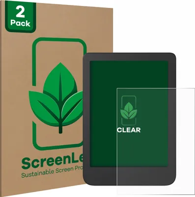 Produktbild von 2x ScreenLeaf Schutzfolie für Tolino Shine 4 / 5 / 5 Color 2024 nachhaltiger Displayschutz Display Schutz Folie Klar Transparent