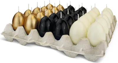 Produktbild von 30 Eikerzen getaucht auf Brett 60 x Ø 45 mm Elegant von Kerzen