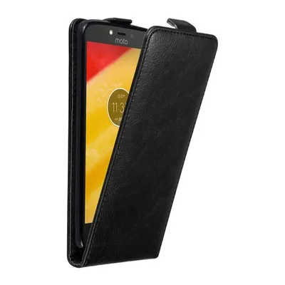 Image de Cadorabo Housse pour Motorola MOTO C PLUS Housse de protection en noir Flip Etui Housse de portable Case Cover