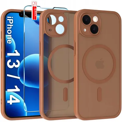 Zdjęcie produktu dla Etui Magnetyczne Matowe Do Iphone 13 | 14 |Do Magsafe Trwałe + Szkło