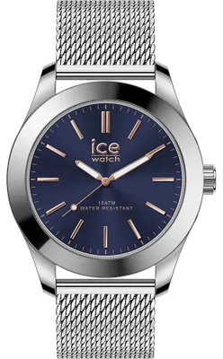 Produktbild von Ice‑Watch Herrenuhr ICE steel Silver Dark Blue 024748 Mesh 40 mm Quarz