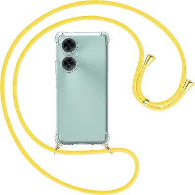 Produktbild von Handykette Backcover-Schutzhülle mit Band (Metall goldfarben) für Huawei nova 11i (MAO-LX9, 6.8'') - gelb