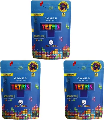 Produktbild von Tetris Powerbeärs Fruchtgummis - Gamer PowerUp Tetris Snack - 125g Packung: 3 Item_Package_Quantity: 3+Heartforcards Versandschutz
