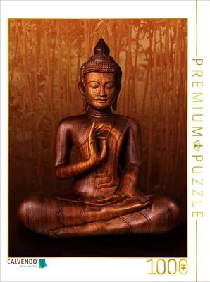 Produktbild von CALVENDO Puzzle Buddhistischer Mönch im Lotussitz | 1000 Teile Lege-Größe 64x48cm Foto-Puzzle für glückliche Stunden