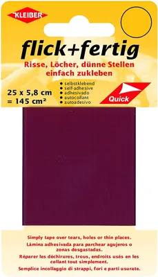 Produktbild von KLEIBER Reparatur-Set Flick + Fertig dunkelrot selbstklebend