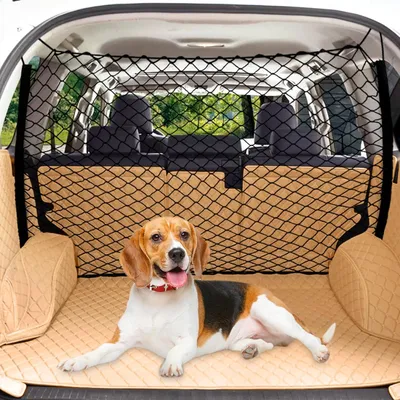 Imagen del producto de Red de seguridad para perros, 120 x 70 cm, malla divisoria para el asiento trasero, ideal para SUV y sedanes
