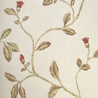 Image de Holden Décor - Papier peint "Lia", chemin floral AG3456 (10 m x 52 cm) (Rouge)