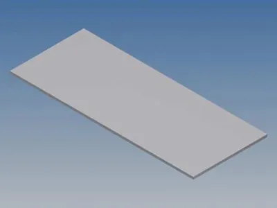 Zdjęcie produktu dla Aluminiowa płytka dla 10001 / mc 11 - srebrno-szara - 77 x 31 x 1 mm