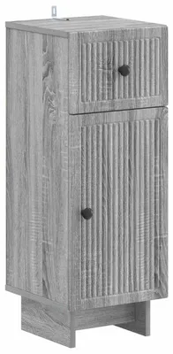 Image de Armoire de rangement pour salle de bain EDE, couleur Sonoma gris, dimensions 30 x 31 x 80 cm