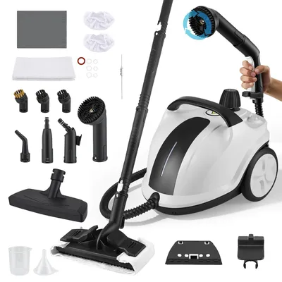 Dampfreiniger 2000W, 5 bar, 2 l Tank, 18-teiliges Zubehör