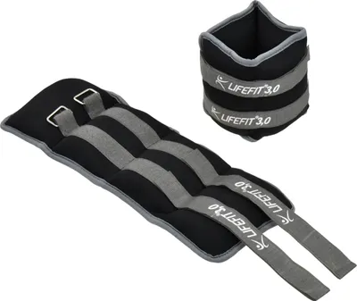 Image de Poids en néoprène LIFEFIT® Bandage pour cheville/poignet S2 2x3,0 kg, noir