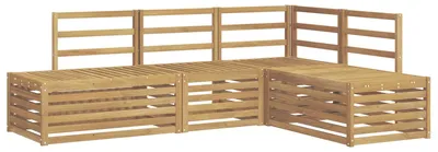 Produktbild von vidaXL Outdoor-Sofagarnitur 4 Stück Weiß Massivholz Akazie