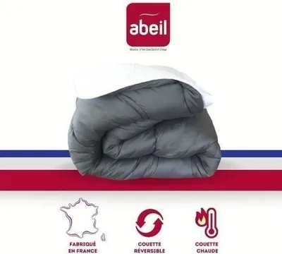 Zdjęcie produktu dla Kołdra Abeil Bicolore Dwustronna 140 x 200 cm, Biało Szara, 350 g/m², Oeko-Tex