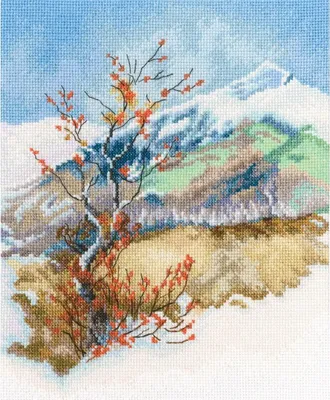 Image de RTO Kit de point de croix "Merveilleux Nord I", modèle à compter, 21x25,5cm