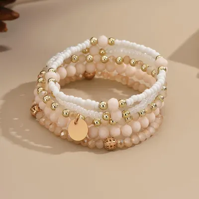 Produktbild von 5-teiliges Boho-Armband-Set Damen – Leicht & Elegant, Perfekt für Alltag & Party – Ideales Schmuckgeschenk für Frauen & Mädchen, J0682