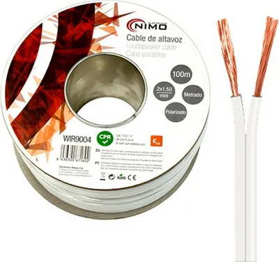 Image de Câble de haut-parleur NIMO blanc 2 x 1,5 mm 2 x 1,5 mm