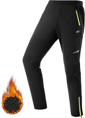 Produktbild von ROCKBROS Fahrradhose Herren Winddicht Warm Atmungsaktiv Winter Freizeithose für Laufen, Wandern, Radfahren, Joggen, Outdoor 3XL