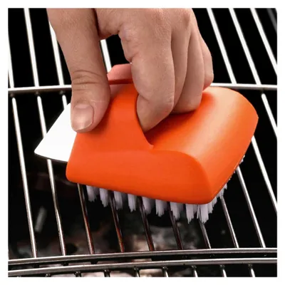 Produktbild von Grillbürste mit Schaber - Langlebiger Grillrostreiniger aus rostfreiem Material, kompakt und vielseitig für Gas- und Holzkohlegrills, praktisches Grillzubehör