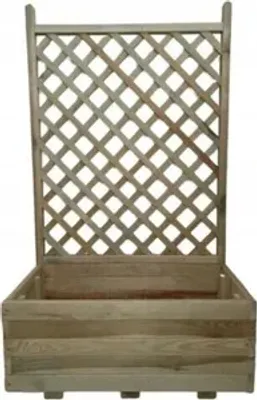 Produktbild von Blumenkasten mit Rankgitter Rankhilfe Rankkasten Pflanzkasten Blumentopf Holz 80x136cm