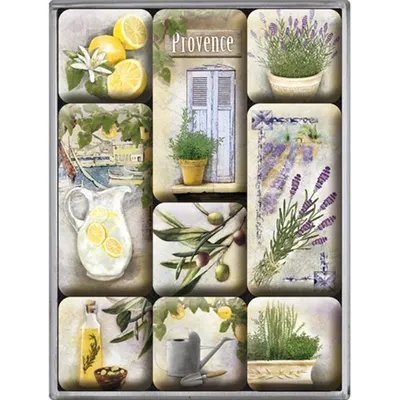 Image de Nostalgic-Art - Coffret de 9 aimants - Thème : Maison et campagne - Provence