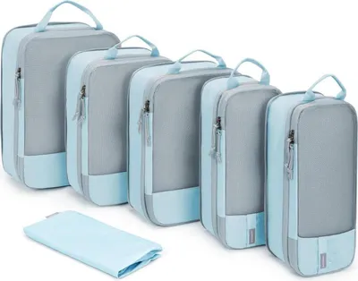 Produktbild von 6er Set Packwürfel mit Wäschesack und Schuhbeutel - Reise Organizer