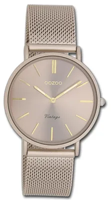 Immagine prodotto di Oozoo Damenuhr, collezione vintage, cinturino in metallo marrone, orologio al quarzo con quadrante analogico, modello D3UOC20337