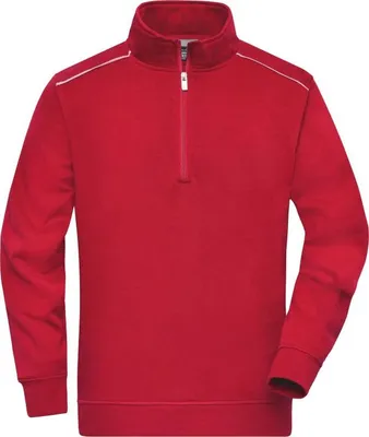 Produktbild von Workwear Half-Zip Sweat - SOLID - red, Gr. XXL