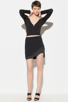 Produktbild von Minirock mit Strasssteinen, Black, M