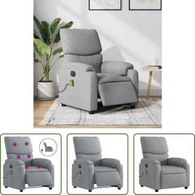 Immagine prodotto di The Living Store Sedia massaggiante elettrica in tessuto grigio chiaro
